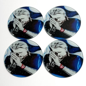 Under glass Johnny Hallyday, singer, rock, music, original, practical, accessory, glass