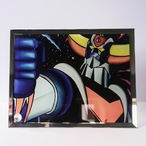 ゴルドラック ガラス フレーム、ミラー、ギフト、ギフトのアイデア、クリスマス、誕生日、ロボット、マンガ、オリジナル、創造、リビング ルーム、オフィス、アート、装飾