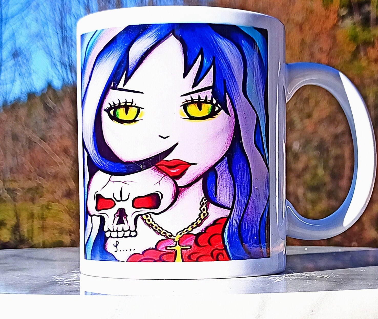 Tasse à Café Gothique Something Different - Araignée Noire - Boîte Cadeau