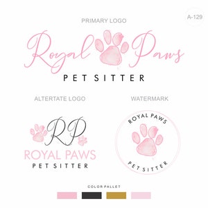 Pet Logo , pet grooming, Grooming Logo Design, Custom Logo, Logo for Groomers, Pet Sitting Logo, Premade Logo Design, Paw Logo Design