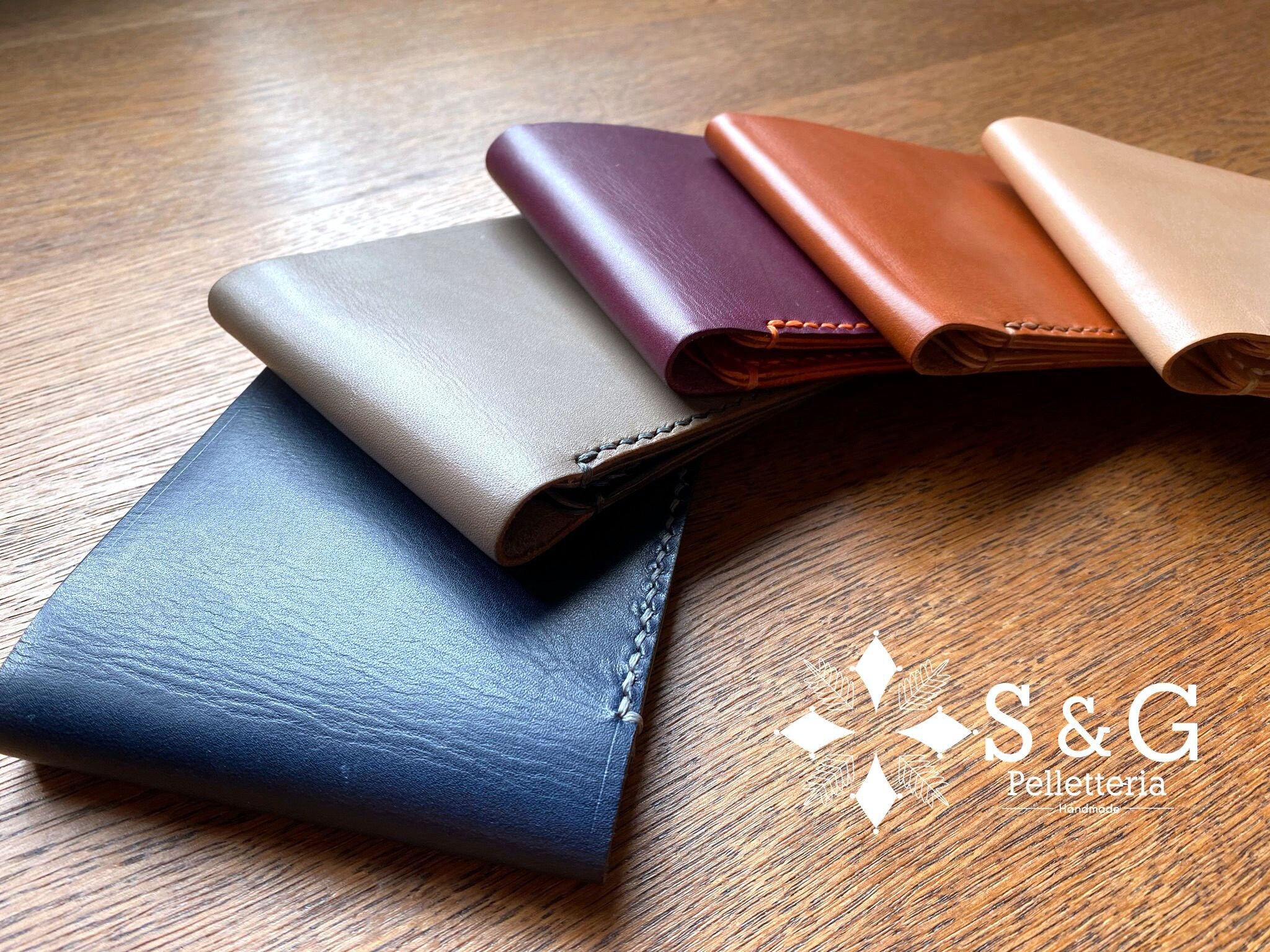 Dark blue handmade wallet made of genuine Italian leather! ➤Buy now!