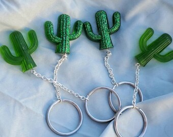 cacti keychain cute cactus midwest gifts Cactus keychain glitter cacti keychain gifts for her midwest decor epoxy cactus