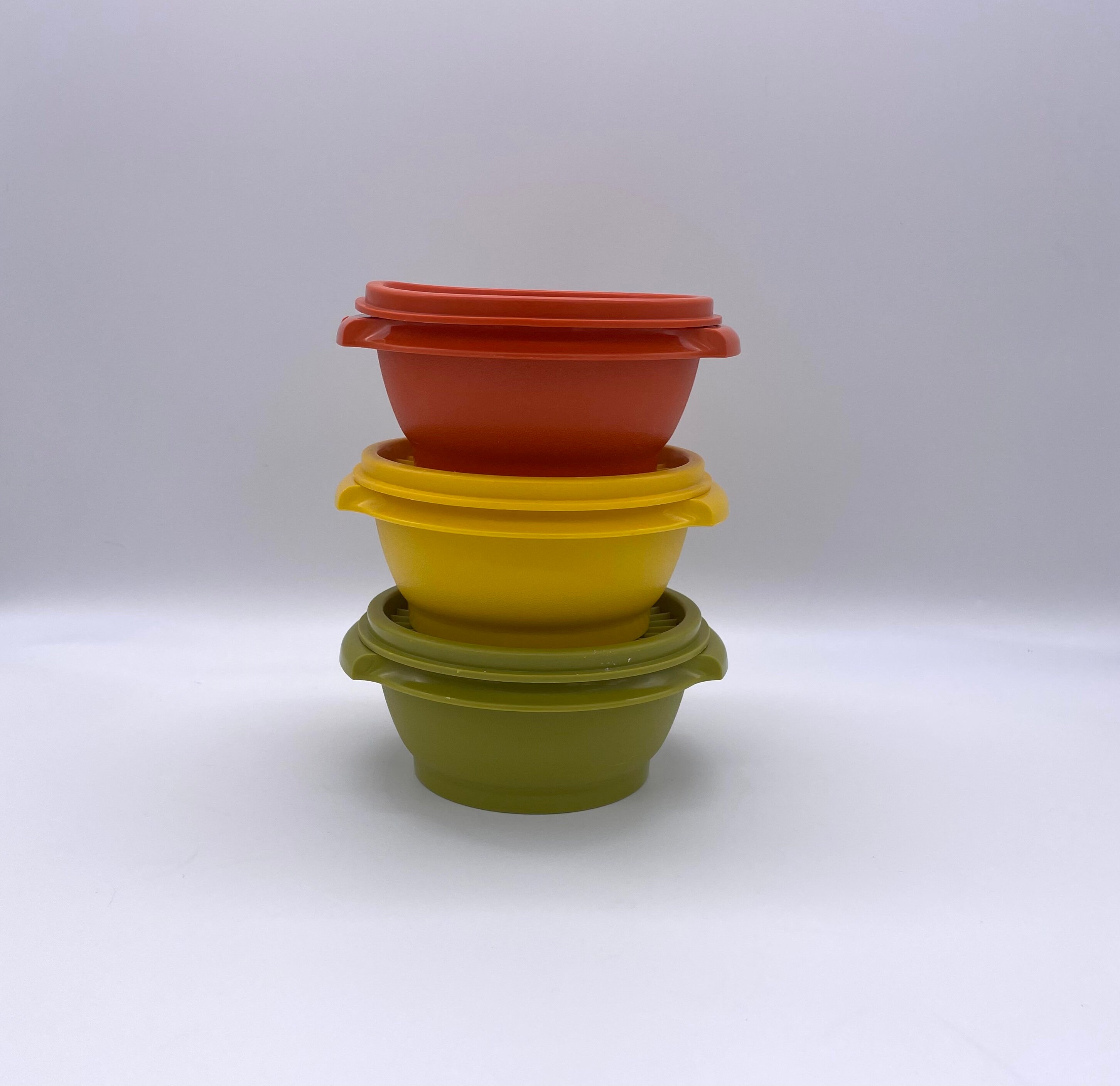 vintage tupperware servalier 6 Pc bowl set With Lids