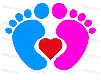 Download Heart Baby Feet Svg Etsy