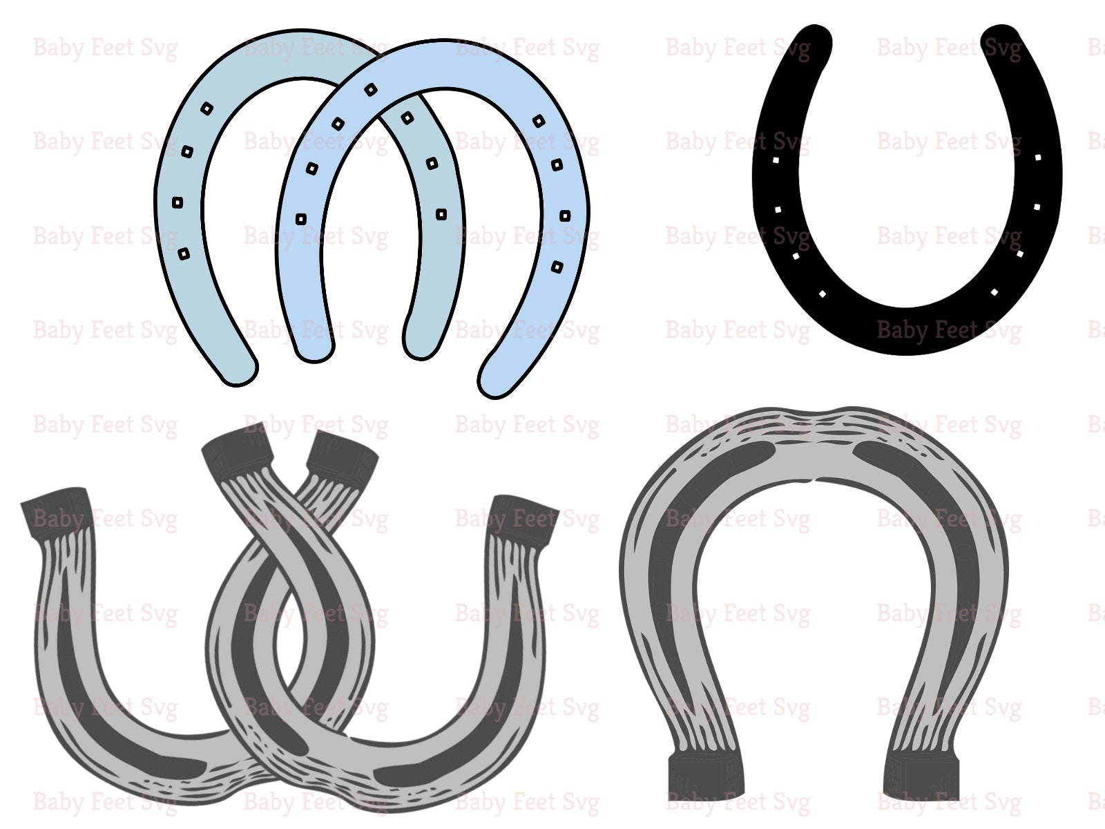 Double Horseshoe Svg Colts Horseshoe Svg Lucky Horseshoe Etsy