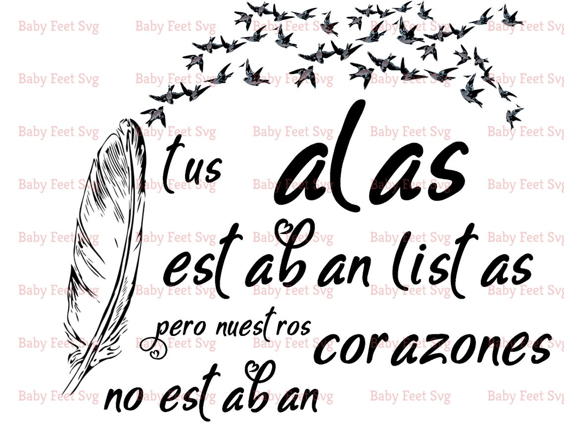 Your Wings Were Ready Svg in Spanish Tus Alas Estaban Listas Etsy Denmark