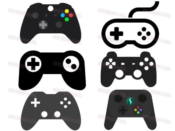 Bundle Of Game Controller Clipart Game Controller Png Game Etsy