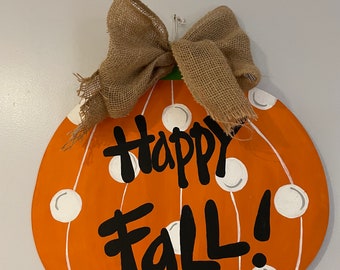 Fall Door hanger | Pumpkin Door Hanger | Halloween Door Hanger | Autumn Door Decor