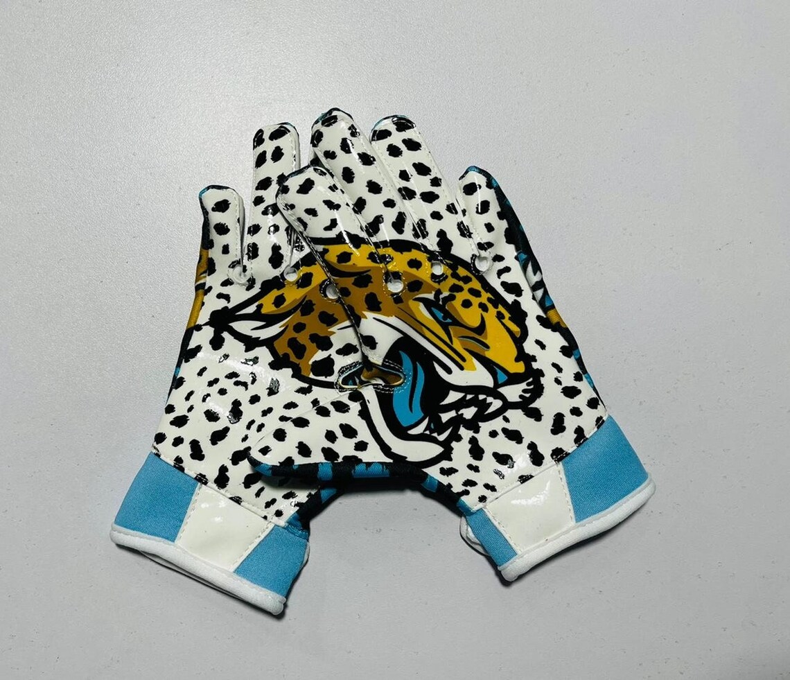 Football Gloves Custom Jaguars Ultra Sticky Palm Receiver Etsy