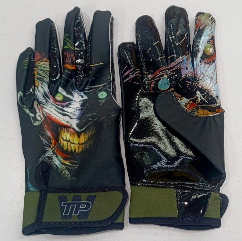 Football Gloves Custom, Joker, Ultra Sticky Palm Receiver Glove Etsy