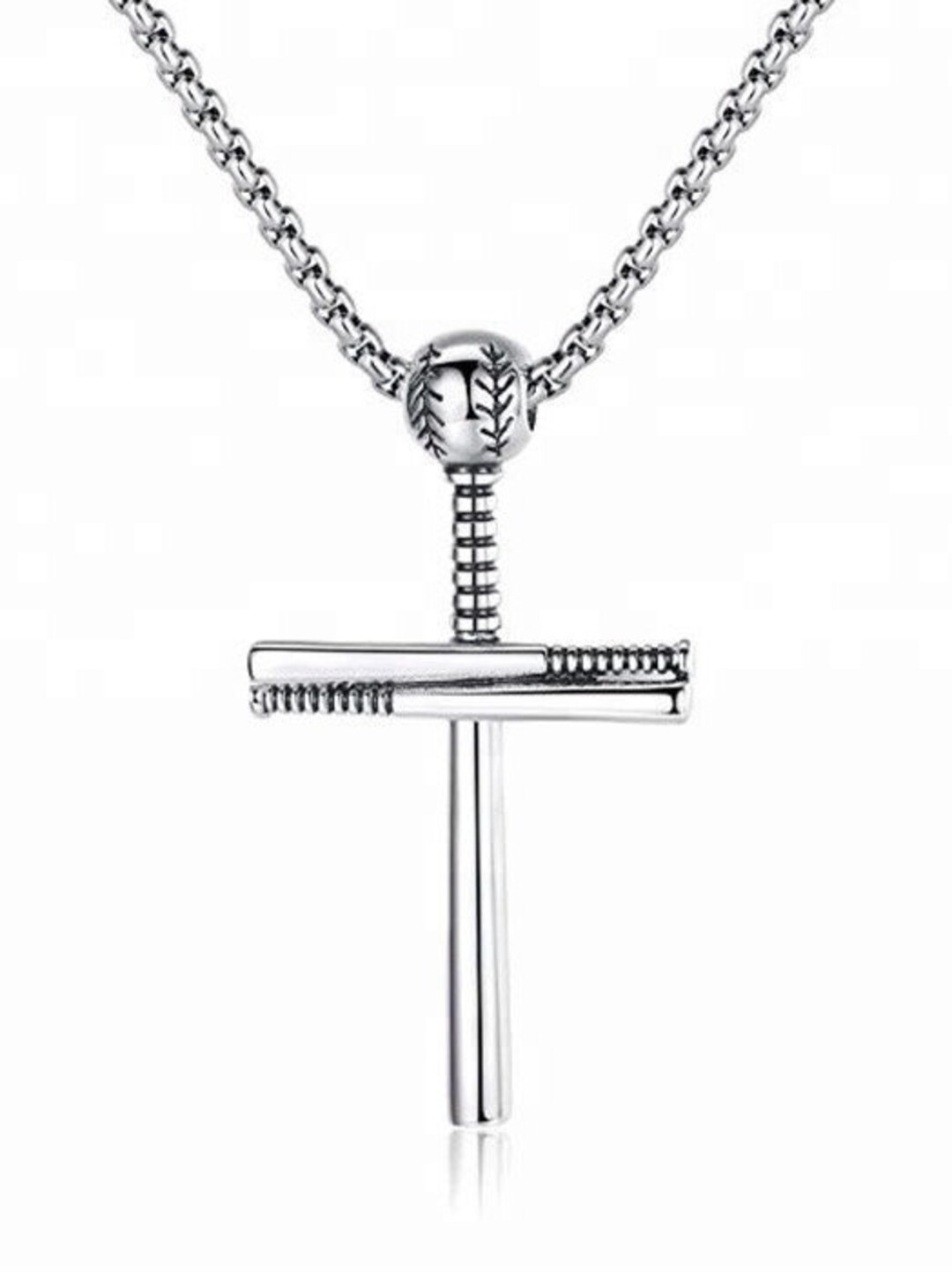 Baseball Bat Cross Necklace Etsy