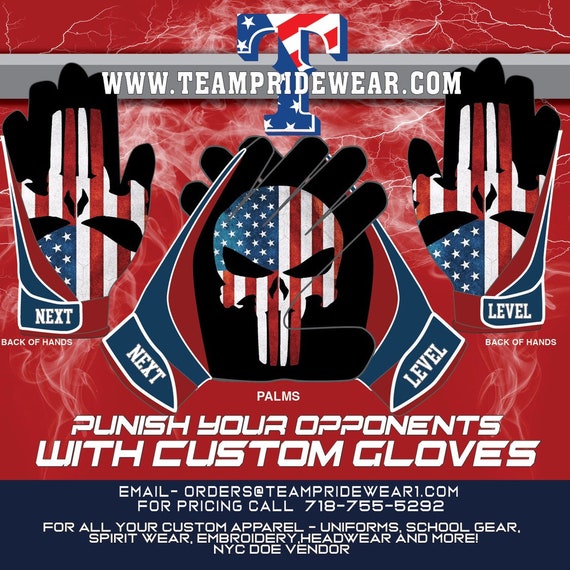Football Gloves Custom Next Level New York Ultra Sticky Palm 
