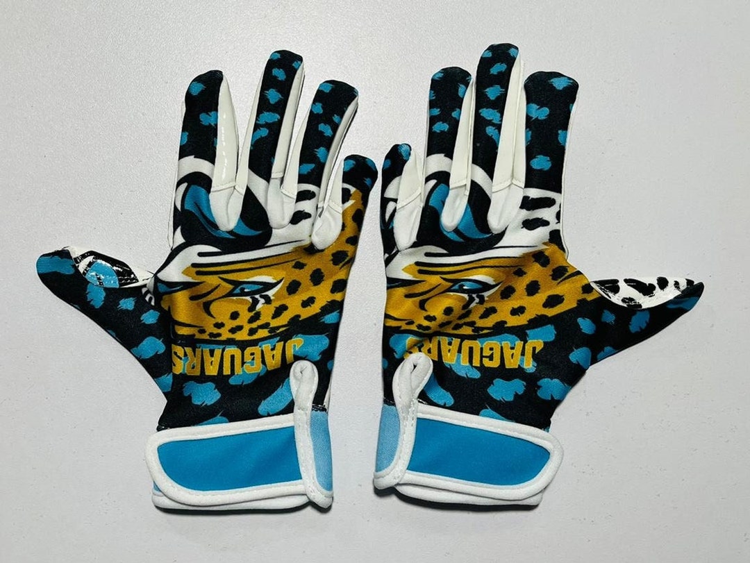Football Gloves Custom, Jaguars , Ultra Sticky Palm Receiver Glove Etsy