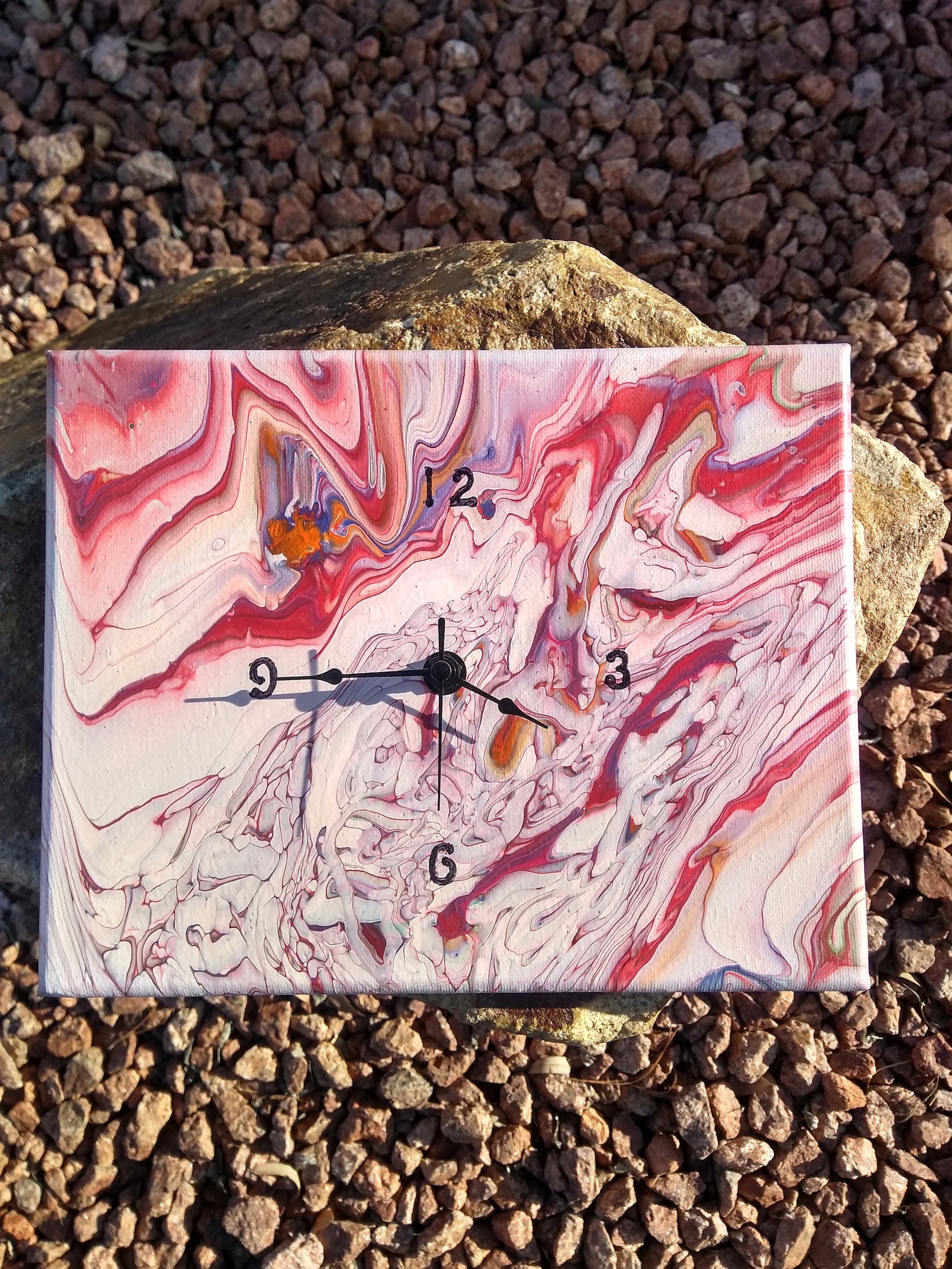 Canvas Clock Etsy