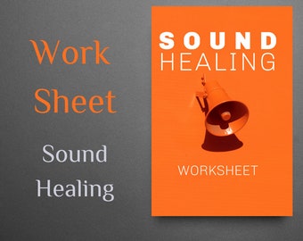 Digital Download Worksheet 'SOUND HEALING', Sound Therapy, Vibrational Healing, Printable Worksheet