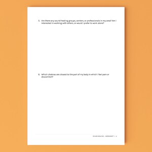 Digital Download Worksheet 'SOUND HEALING', Sound Therapy, Vibrational Healing, Printable Worksheet image 7