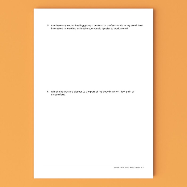 Digital Download Worksheet 'SOUND HEALING', Sound Therapy, Vibrational Healing, Printable Worksheet image 7