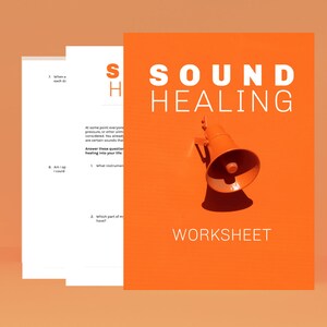 Digital Download Worksheet 'SOUND HEALING', Sound Therapy, Vibrational Healing, Printable Worksheet image 2
