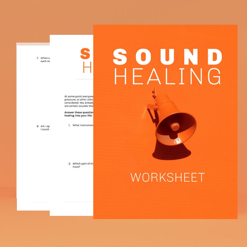 Digital Download Worksheet 'SOUND HEALING', Sound Therapy, Vibrational Healing, Printable Worksheet image 2