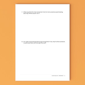 Digital Download Worksheet 'SOUND HEALING', Sound Therapy, Vibrational Healing, Printable Worksheet image 5