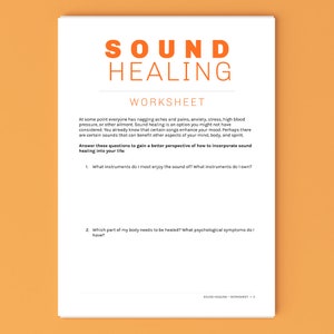 Digital Download Worksheet 'SOUND HEALING', Sound Therapy, Vibrational Healing, Printable Worksheet image 4