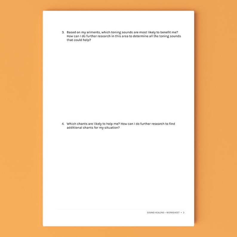 Digital Download Worksheet 'SOUND HEALING', Sound Therapy, Vibrational Healing, Printable Worksheet image 6