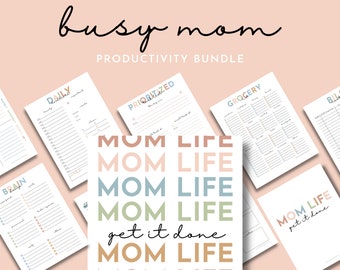 Stampabili del raccoglitore per la gestione della casa di Mom Life, Pagine del pianificatore di vita della mamma, Stampabili di produttività per mamme impegnate, Raccoglitore domestico, Casalinga