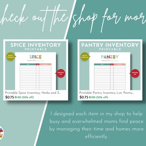 Printable Freezer Inventory, Simple Freezer Contents Tracker, Frozen Food Inventory List, Kitchen Inventory, Meal Planning, Cold Store image 10