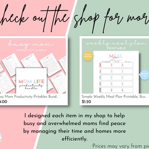 Easy Weekly Cleaning Routine Printable, Busy Mom Cleaning Checklist ...