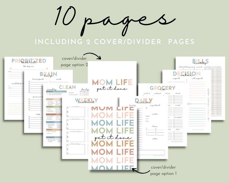 Printables for Busy Moms, Productivity for Overwhelmed Moms, Family ...