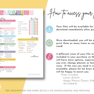 Simple Weekly Cleaning Routine Printable, Busy Mom Cleaning Checklist ...