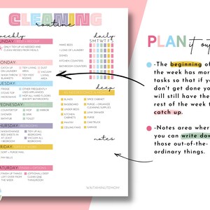 Easy Weekly Cleaning Routine Printable, Busy Mom Cleaning Checklist ...