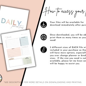 Daily Priorities Printable Page, Daily Agenda for Busy Moms, Daily Tasks Page for Overwhelmed Moms, Daily Overview for Moms, Daily Dashboard image 6