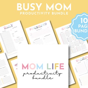 Simple Mom Life Productivity Binder Printables Bundle, Busy Mom Life Binder Pages, Overwhelmed Mom Planner, Homemaker Binder, Mom Routine