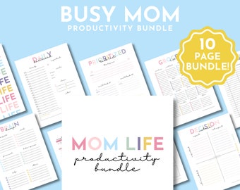 Simple Mom Life Productivity Printables Bundle, Busy Mom Life Binder Pages, Planner for Overwhelmed Moms, Simple Mom Checklist, Mom Routine