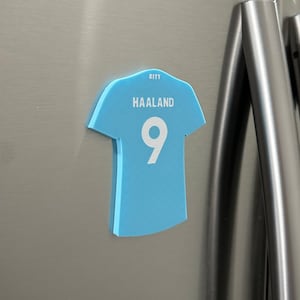 Erling Haaland #9 Manchester City Inspired Jersey Magnet | Home Kit |Haaland Jersey Home Kit | 3D Printed Magnet Accessory
