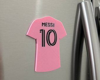 Lionel Messi #10 Jersey Magnet | Home Kit | Inter Miami Fridge Magnet | 3D Printed Magnet Accessory