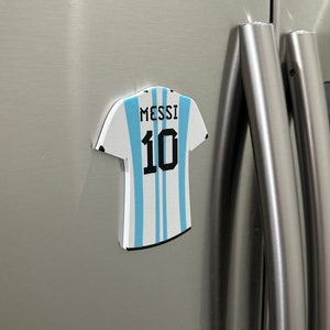 Lionel Messi #10 Jersey Magnet | Home Kit | World Cup Jersey | Fridge Magnet | 3D Printed Magnet Accessory