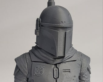 Busto de Boba Fett impreso en 3D 8.25 "El libro de Boba Fett Estatua star Wars