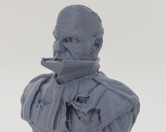 3D impreso 6.5 " Star Wars Darth Vader inspirado busto modelo Anakin Skywalker plata PLA plástico