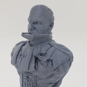 3D Printed 6.5&quot; Star Wars Darth Vader Inspired Bust Model Anakin Skywalker Silver PLA Plastic