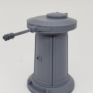3D Printed Hoth Turret Legion Terrain Silver PLA Plastic