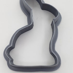 3D Printed Easter Chocolate Bunny Cookie Cutter Silver PLA Plastic
