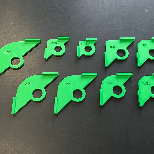 Corner Radius Router Jigs 9 Pieces - 3D Printed Router Jigs - Set of 9 Router Jigs
