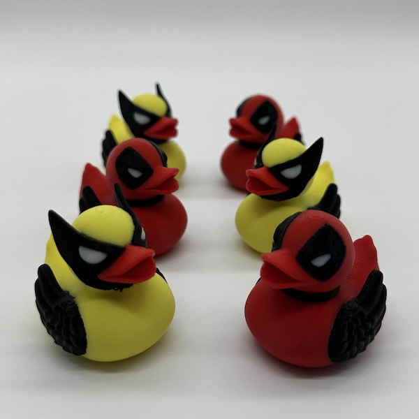 Deadpool and Wolverine Duck Duckpool 3D Printed Duck Deadpool Wolverine Marvel