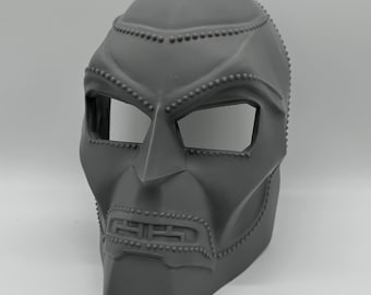Máscara de Dr. Doom RDJ de los Vengadores inspirada en el Día del Juicio Final, disfraz de cosplay, máscara de Halloween