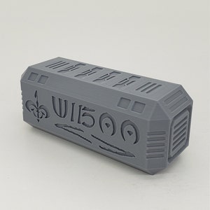 3D Printed Star Wars Inspired Naboo Cargo Pod | Legion Terrain | Tabletop Terrain | Tabletop Gaming | Silver PLA Plastic | USA