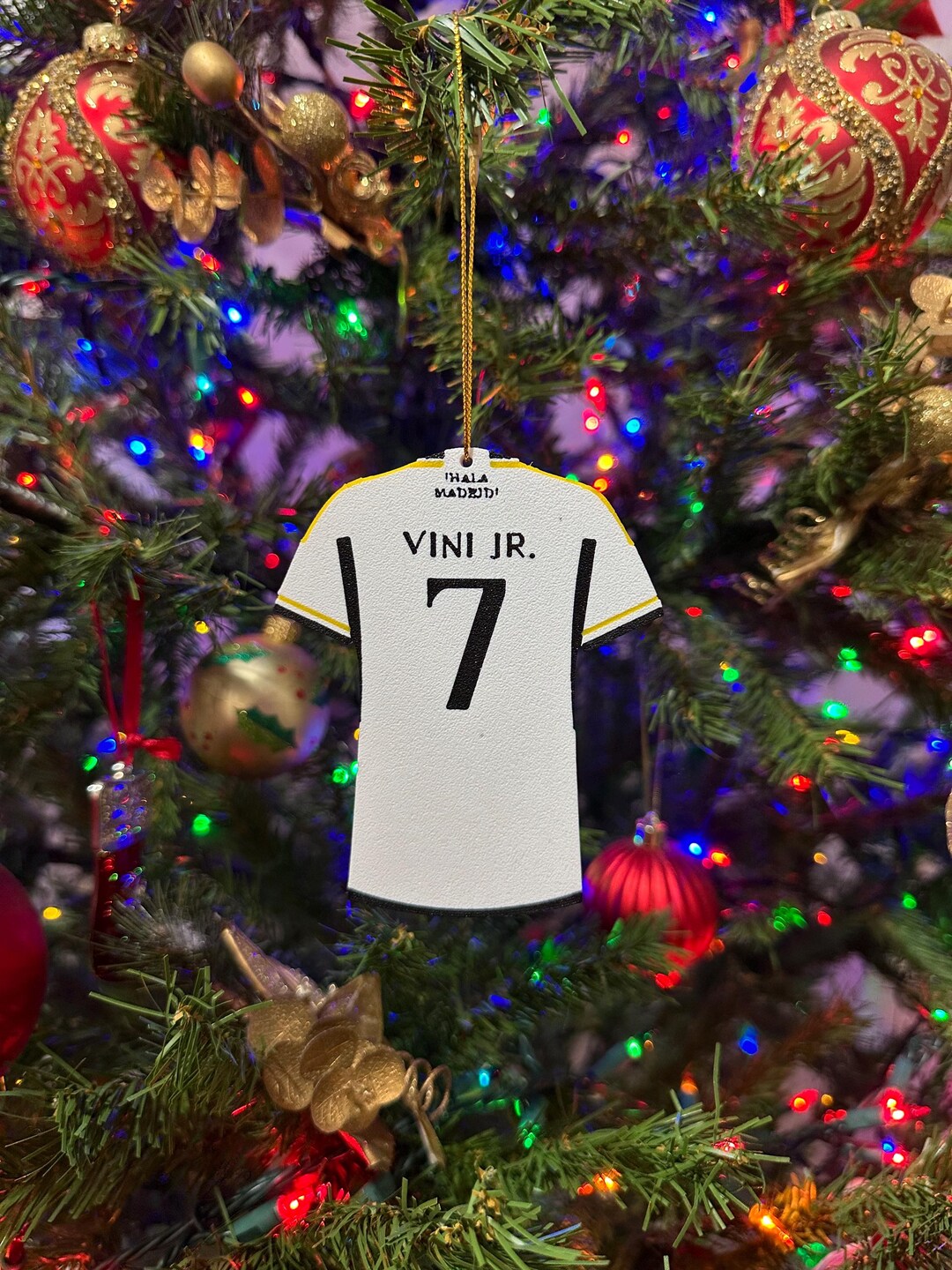 Vini Jr #7 Jersey Christmas Ornament Vinicius Jr Real Madrid