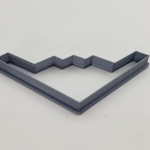 3D Printed B-2 Stealth Bomber Cookie Cutter Silver PLA Plastic