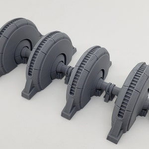 3D Printed Hoth Shield Generator Legion Terrain Silver PLA Plastic